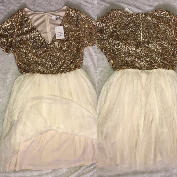 ✨LAST 1✨Gold Sequin Tulle Dress 2X - Picture 7 of 7